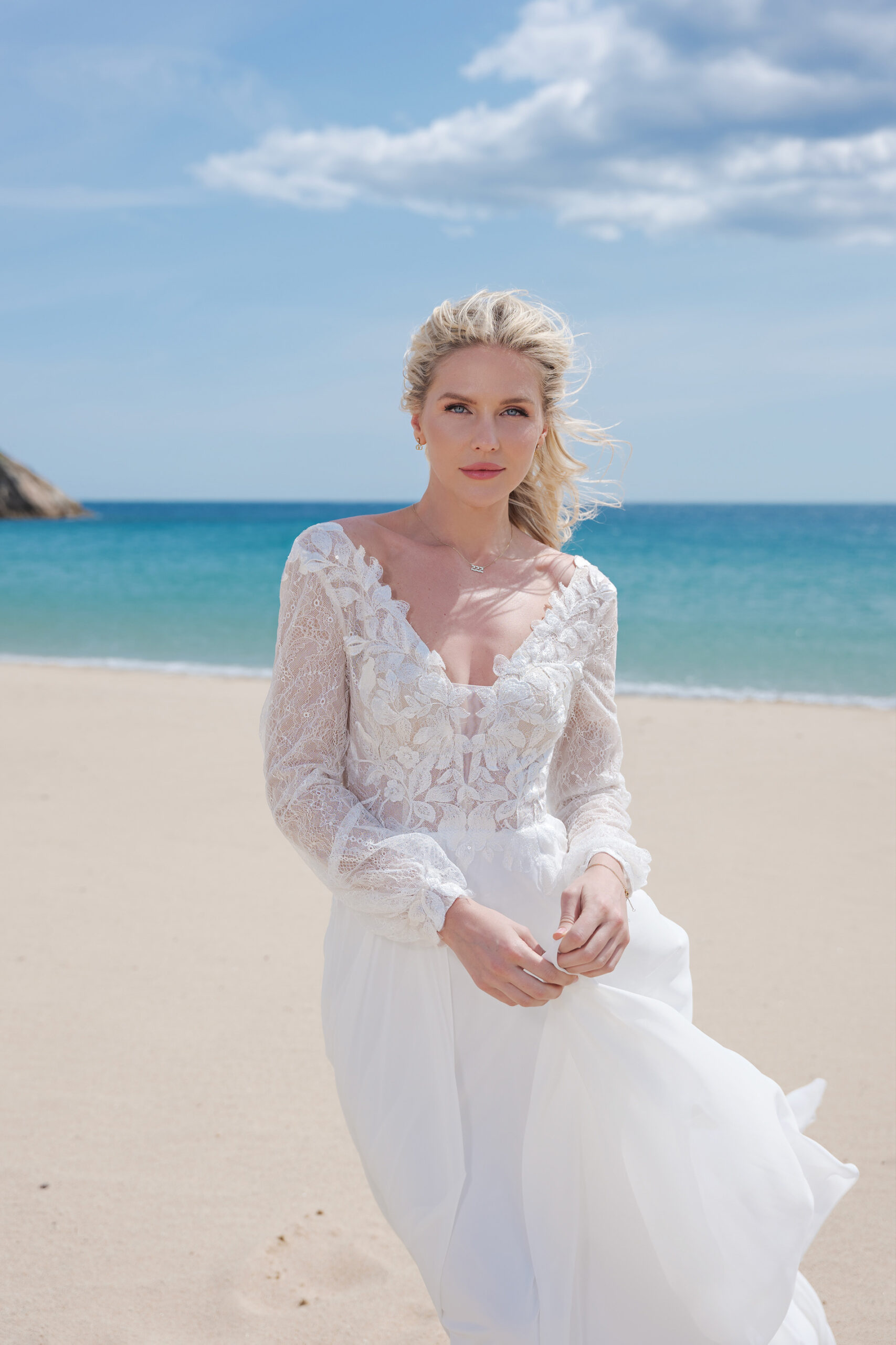 Amera Vera light 2024 ivory Standesamtkleid Brautkleid AL108 (2) Angelex Princess das Hochzeitshaus Brautmode in Singen